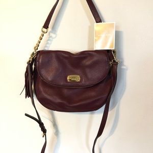 Michael Kors soft leather maroon crossbody bag